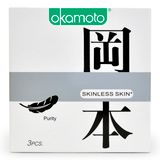  Bao Cao Su Okamoto Skinless Skin Purity - Hộp 3 Cái, Mỏng, Không Mùi 