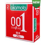  Bao Cao Su Okamoto 0.01 - Hộp 2 Cái - Siêu Mỏng, Non - Latex, Truyền Nhiệt Tốt 