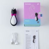  Máy Massage Đầu Bú Mút, Chim Cánh Cụt Satisfyer, Nhiều Tần Số Rung 