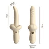  Cây Massage Hình Lưỡi, Trắng, Siêu Mềm, Nhiều Tần Số Rung, SD Sạc Điện 