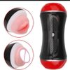  Cốc Thủ Dâm Cầm Tay 2 Đầu Chữ M - Jiual - Silicone mềm mại, Gân, Gai 