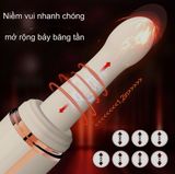 Cây Massage Cao Cấp Sex Machine, Rung Nhiều Tần Số, Thụt, Nhiệt Độ và Đế Dán Tường 