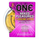  Bao Cao Su One Mix Pleasures , Hộp 03 Cái, Mỏng, Trơn, Siêu Điểm Nổi 