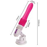  Cây Massage Vibrator Telescopic - Nhiều Chế Độ Rung Thụt, Nhiệt Độ, Có Đế Hít Tường, Điều Khiển Từ Xa, Sạc Điện 