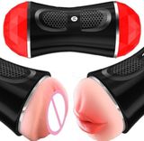  Cốc Thủ Dâm Cầm Tay 2 Đầu Chữ M - Jiual - Silicone mềm mại, Gân, Gai 