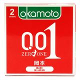  Bao Cao Su Okamoto 0.01 - Hộp 2 Cái - Siêu Mỏng, Non - Latex, Truyền Nhiệt Tốt 