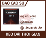  [Siêu combo] Bao cao gân gai kéo dài Azodra 4 in 1 + vòng nhẫn rung 