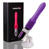  Cây Massage Vibrator Telescopic - Nhiều Chế Độ Rung Thụt, Nhiệt Độ, Có Đế Hít Tường, Điều Khiển Từ Xa, Sạc Điện 