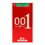  Bao Cao Su Okamoto 0.01 - Hộp 4 Cái - Siêu Mỏng, Non - Latex, Truyền Nhiệt Tốt 