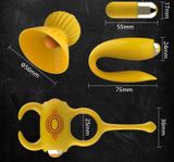  Trứng rung tình yêu - Leten - 7 đầu thay thế - Màu vàng 