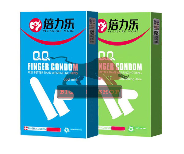  Bao Cao Su Ngón Tay Pleasure More - Tinh chất Bạc Hà - Hộp 10 Cái 