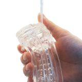  Cốc TD Nam Giới Silicone Trong Suốt Kích Thích ( Có Rung, Gân, Gai, Bi ) 