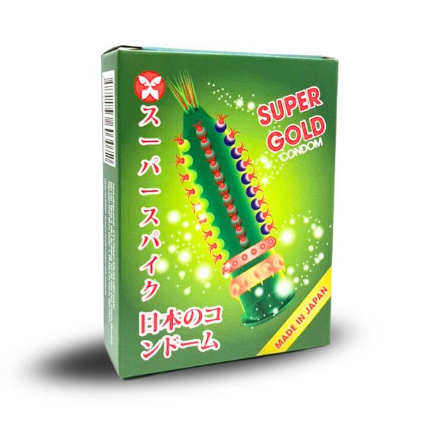  Bao Cao Su Gai Super Gold - Hộp 2 Cái - Gai Siêu Kích Thích 
