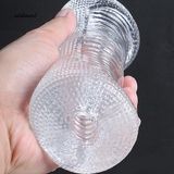  Khối silicone Trong Suốt Thủ Dâm Nam - Mẫu Gai, Gân Rảnh Xoắn 