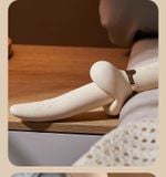  Cây Massage Hình Lưỡi, Trắng, Siêu Mềm, Nhiều Tần Số Rung, SD Sạc Điện 