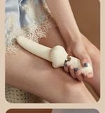  Cây Massage Hình Lưỡi, Trắng, Siêu Mềm, Nhiều Tần Số Rung, SD Sạc Điện 
