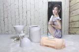  Âm Đạo Giả 2 Đầu Happy ( Có Đế Dán Tường, 1 Đầu Âm Đạo, 1 Bờ Môi ) 