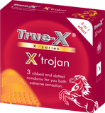  Bao Cao Su True X Trojan, Hộp 03 Cái, Mỏng, Siêu Điểm Nổi 