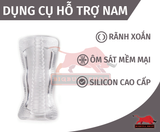  Khối silicone Trong Suốt Thủ Dâm Nam - Mẫu Gai, Gân Rảnh Xoắn 