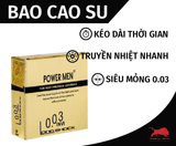  Bao Cao Su Powermen 0.03 Invi - Hộp 03 Cái 