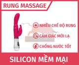  I Sale 2026 I Cây Massage Nhánh Tai Thỏ, Silicone Mềm, Nhiều Tần Số Rung 