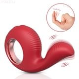  Máy Massage Mini Hình Ngón Tay, Lỗ Tay Cầm Màu Đỏ Sạc Điện 