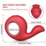  Máy Massage Mini Hình Ngón Tay, Lỗ Tay Cầm Màu Đỏ Sạc Điện 