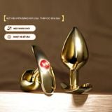  Phích Cấm HM Inox Mạ Vàng Cao Cấp Gold Kim Cương Đỏ 