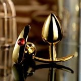  Phích Cấm HM Inox Mạ Vàng Cao Cấp Gold Kim Cương Đỏ 