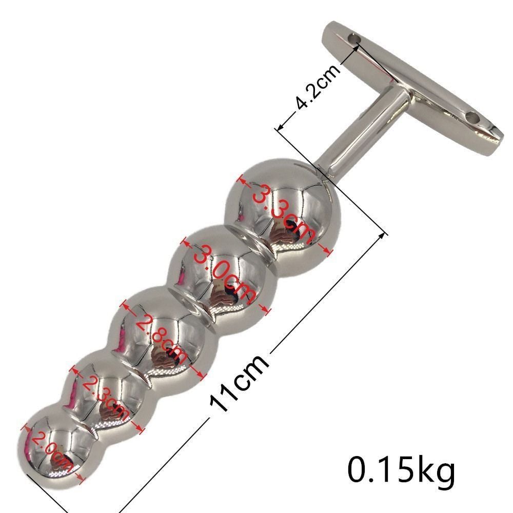  Cây Massage Mỏ Neo Kích Thích Hậu Môn 5 Hạt Bi Size To Inox Cao Cấp 