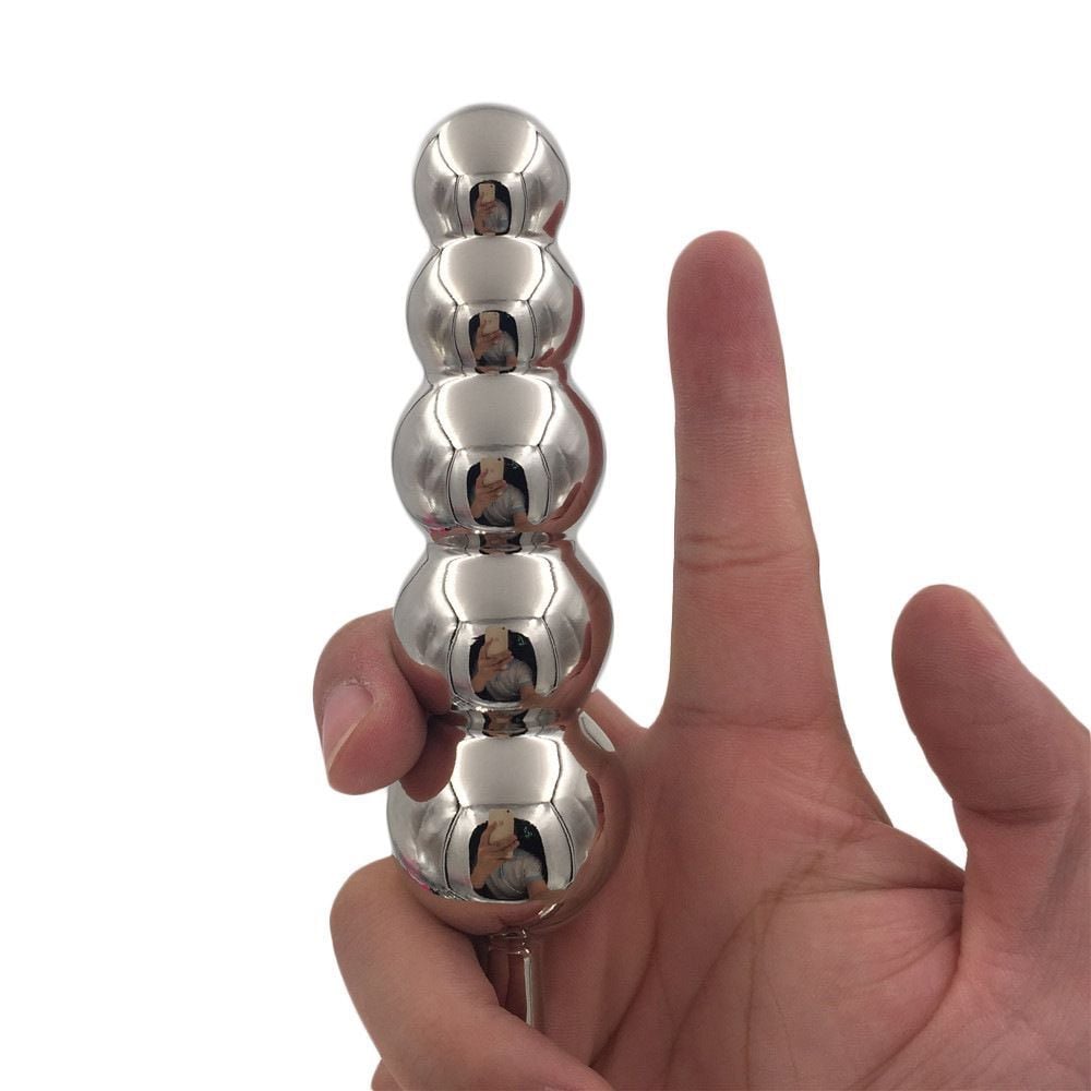  Cây Massage Mỏ Neo Kích Thích Hậu Môn 5 Hạt Bi Size To Inox Cao Cấp 
