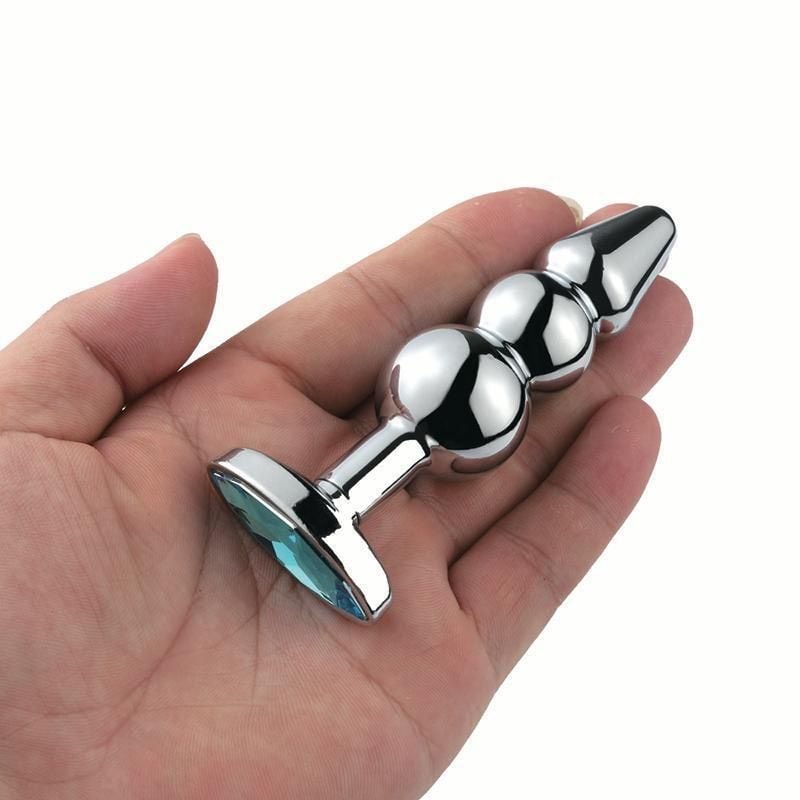 Mỏ Neo Inox Kích Thích Hậu Môn Nhiều Kiểu Đính Đá Xanh Cao Cấp Size Vừa