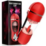 Cốc ÂĐ Masturbation Cup Đỏ, Nhiều Chế Độ Hút Rung, Lưỡi Liếm Mút Mềm 5D, Rên La Nhiều Kiểu,Sưởi Ấm 