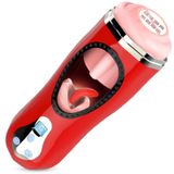  Cốc ÂĐ Masturbation Cup Đỏ, Nhiều Chế Độ Hút Rung, Lưỡi Liếm Mút Mềm 5D, Rên La Nhiều Kiểu,Sưởi Ấm 