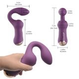  Cây Massage Ngón Tay Cong Màu Tím Điểm G Siêu Mềm Nhiều Chế Độ Sạc Điện Rung Trong, Ngoài 