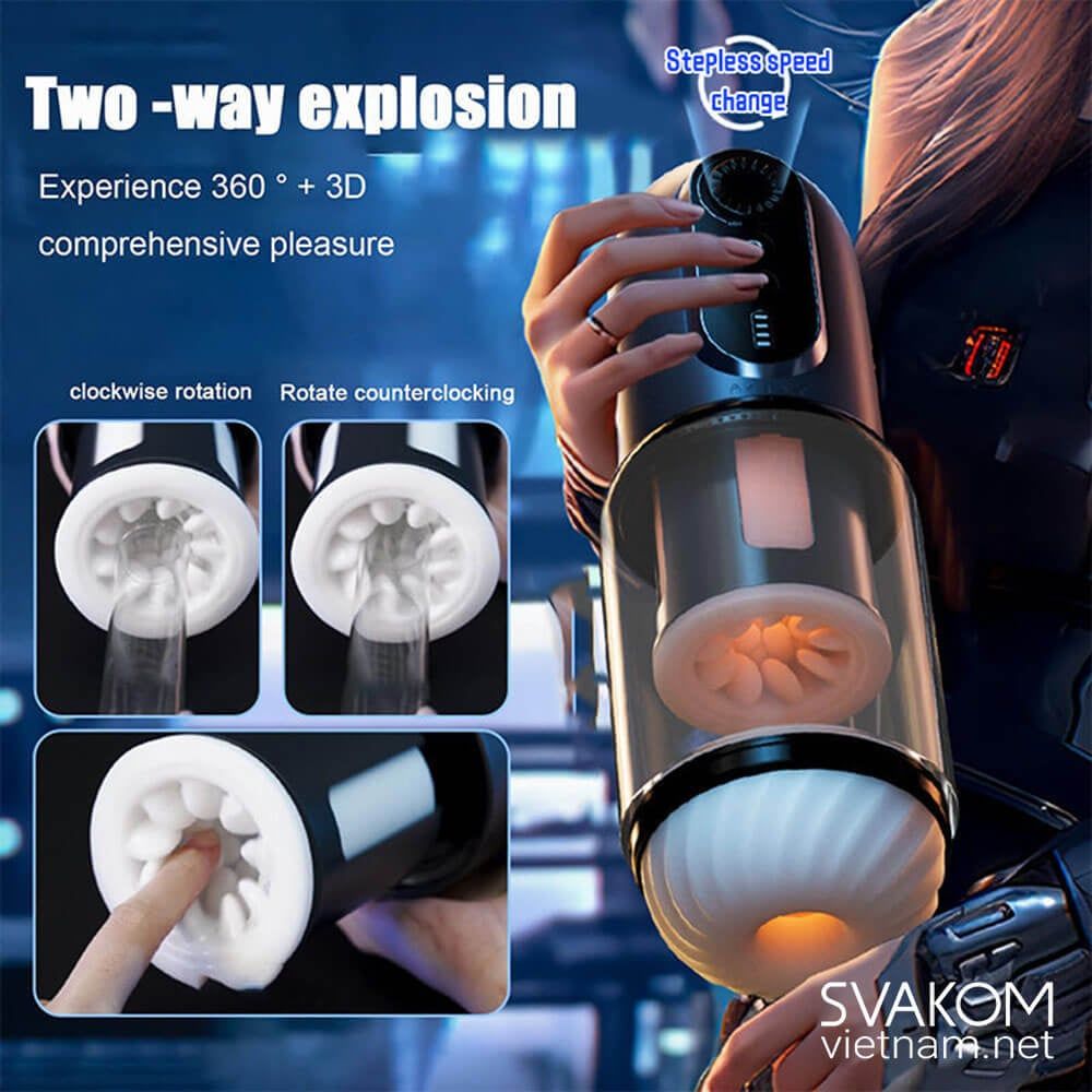  SVAKOM Godwin - Máy thủ dâm cho nam hiện đại hít tường tiện lợi 