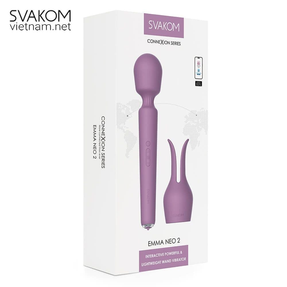  SVAKOM Emma Neo 2 - Chày Rung Tình Dục Cỡ Lớn Mạnh Mẽ & Tương Tác 