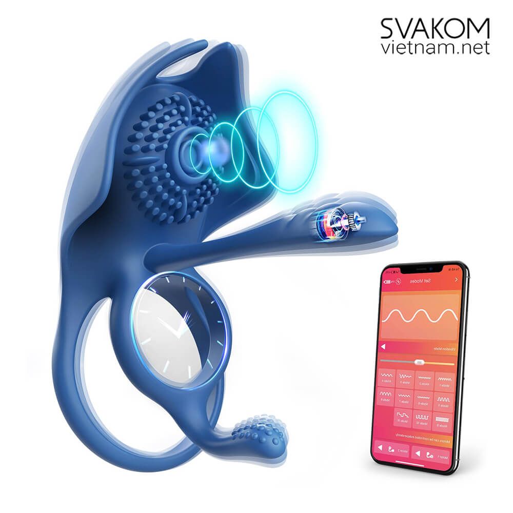  Cock Ring SVAKOM Barzillai - Vòng Đeo Dương Vật Kích Thích 4 Điểm Nhạy Cảm Điều Khiển Qua Ứng Dụng 