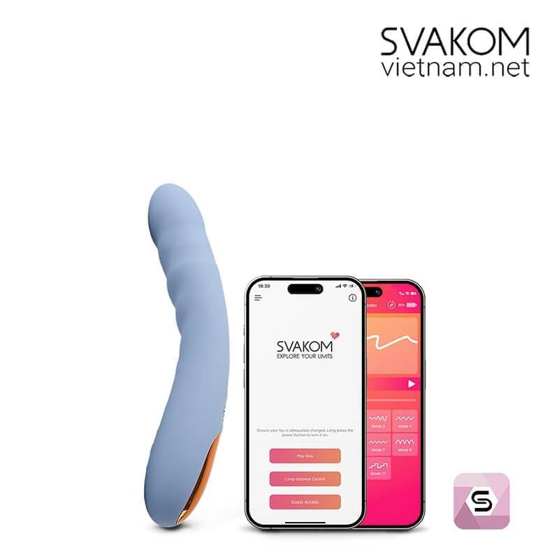  SVAKOM Ava Neo dương vật giả rung thụt tương tác từ xa 