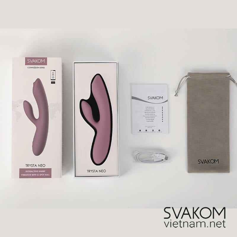  SVAKOM Trysta Neo - Máy rung tình yêu thông minh điều khiển và tương tác qua app 