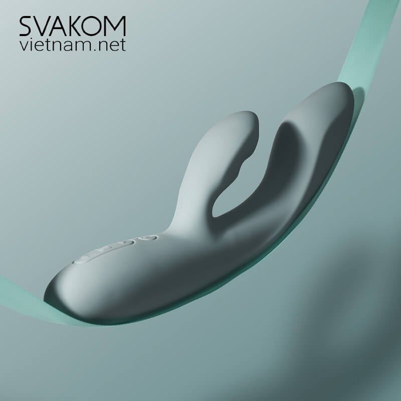  SVAKOM Chika sextoy điều khiển bằng App 2 nhánh rung sưởi ấm 38 độ C 