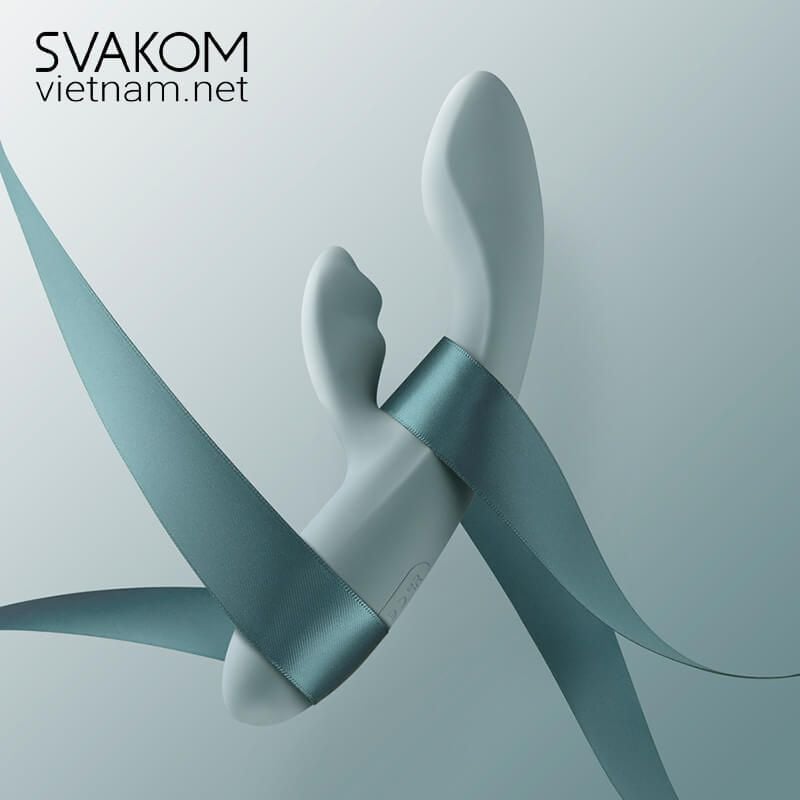  SVAKOM Chika sextoy điều khiển bằng App 2 nhánh rung sưởi ấm 38 độ C 