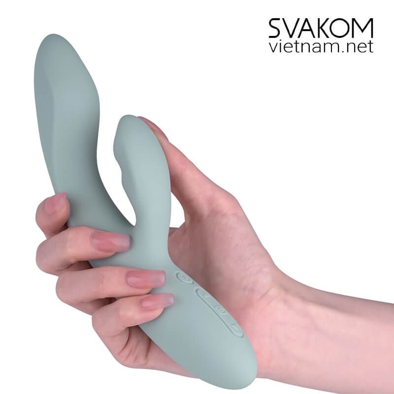  SVAKOM Chika sextoy điều khiển bằng App 2 nhánh rung sưởi ấm 38 độ C 