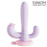  SVAKOM Bernice dương vật giả 3 nhánh xương rồng rung bú hút 