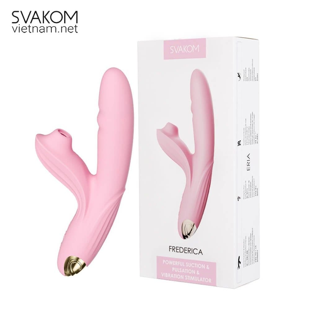  SVAKOM Frederica - Dương vật giả Rung Thụt, Bú Hút Cao Cấp 