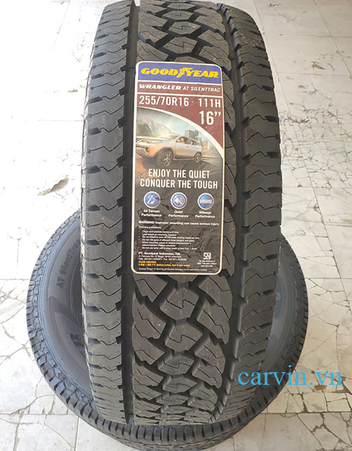 Lốp xe 255/70R16 | Goodyear Wrangler AT Silenttrac | Carvin