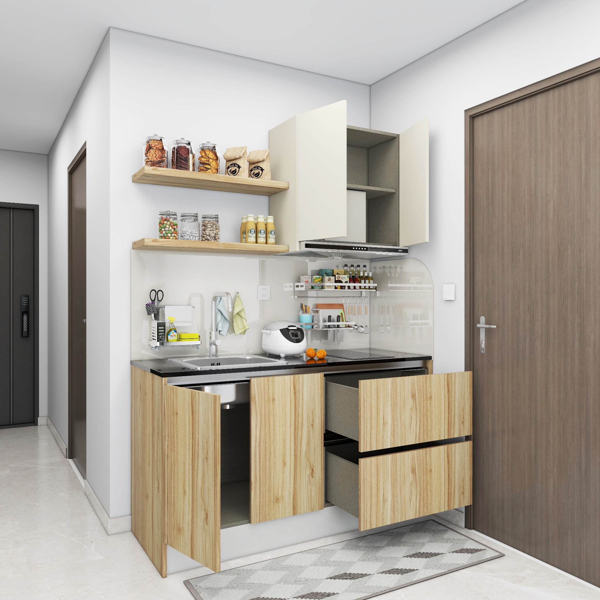  Hệ tủ bếp MOHO Kitchen Smart Ubeda Nhiều Kích Thước 