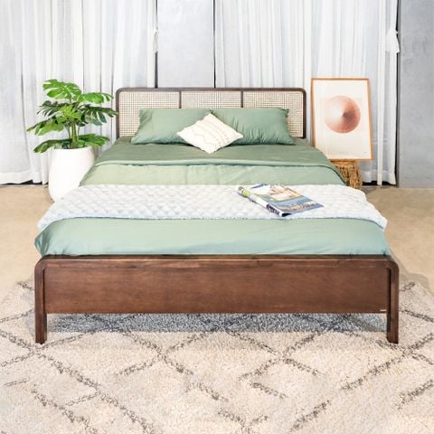  Giường Ngủ Gỗ Tự Nhiên Mây Mắt Cáo MOHO FIJI 401 