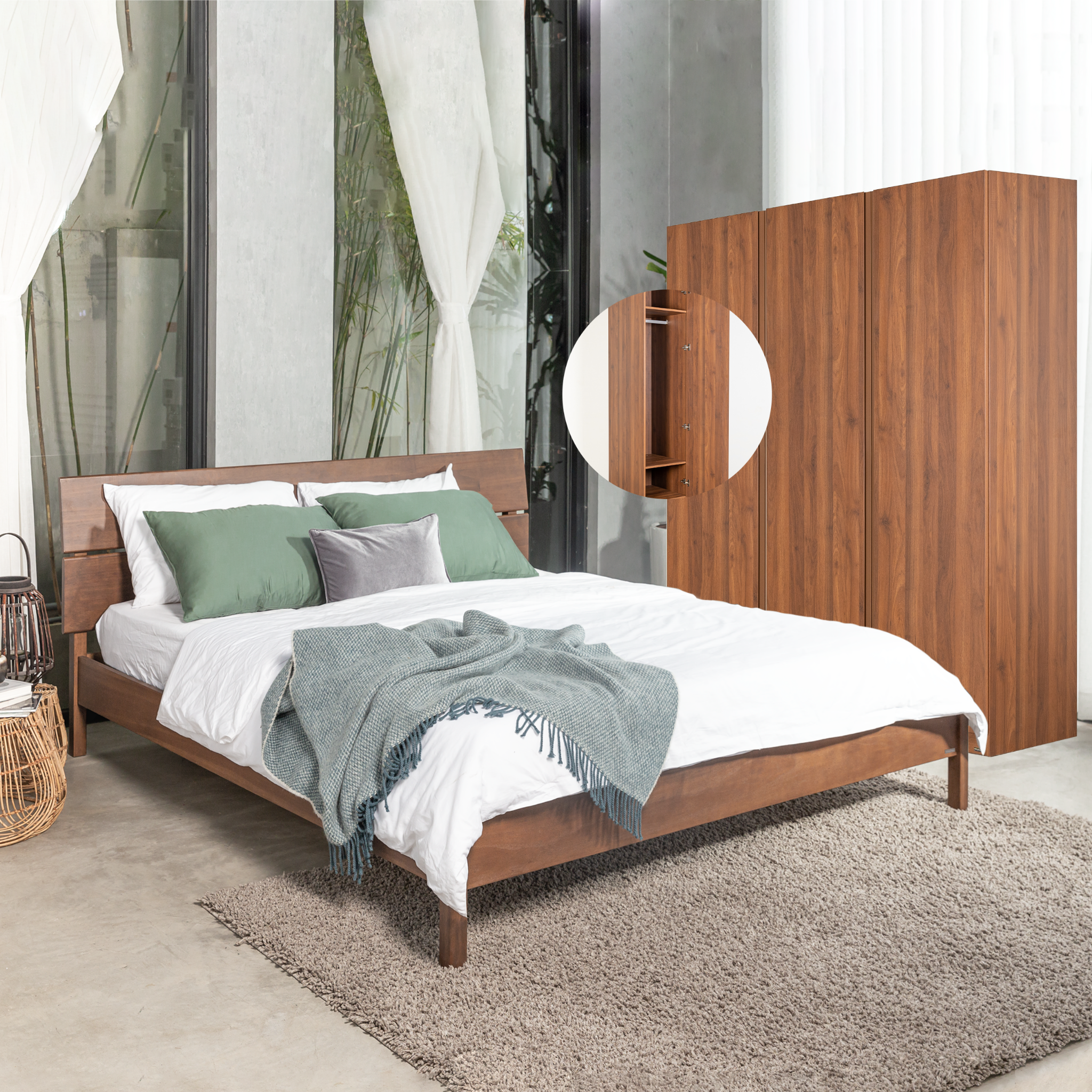  Combo Giường MOHO VLINE & Tủ Quần Áo MOHO VIENNA 