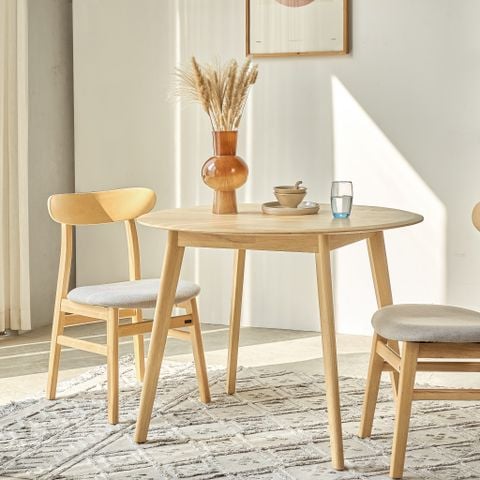  Bộ Bàn Ăn Tròn Oslo (Màu Tự Nhiên, 100) 